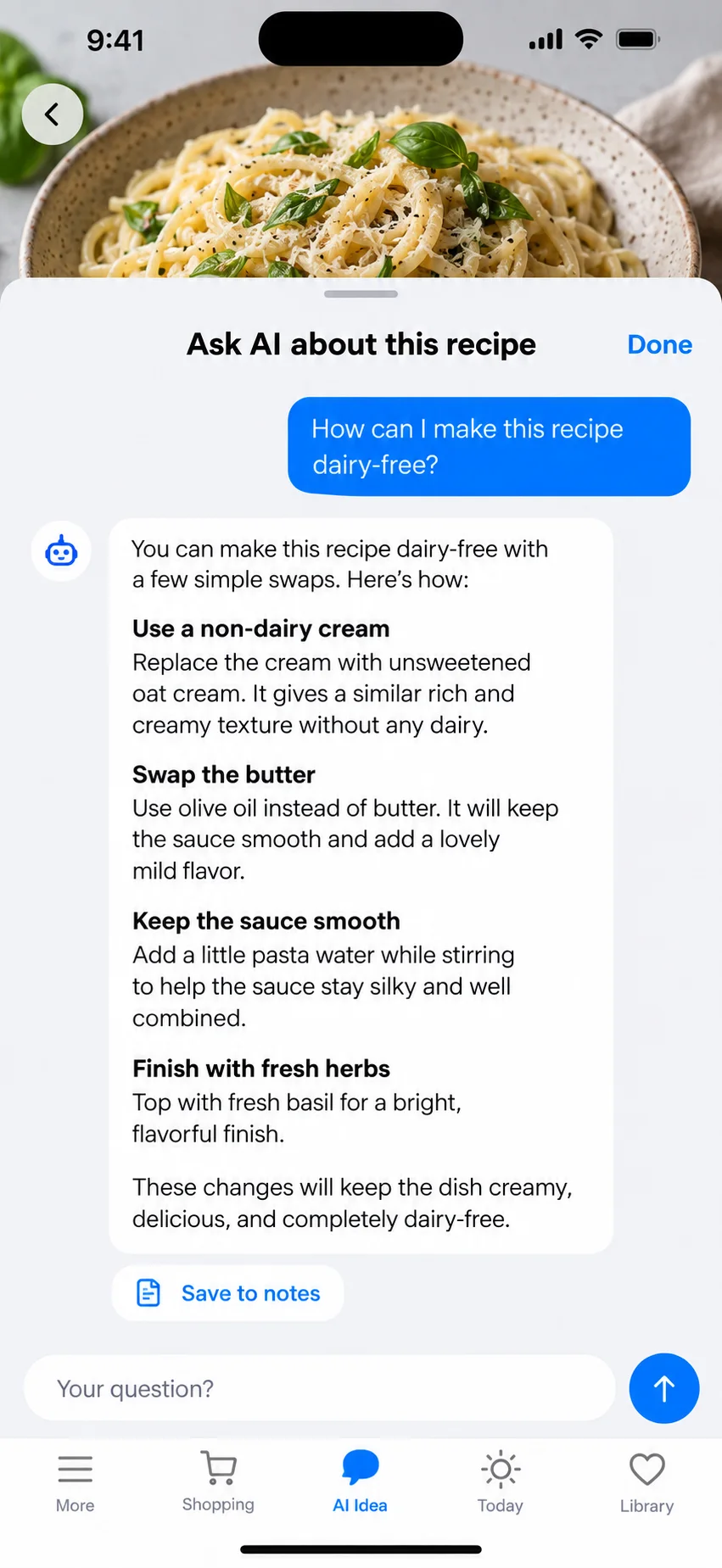 Translate a Saved Recipe and Keep the Original