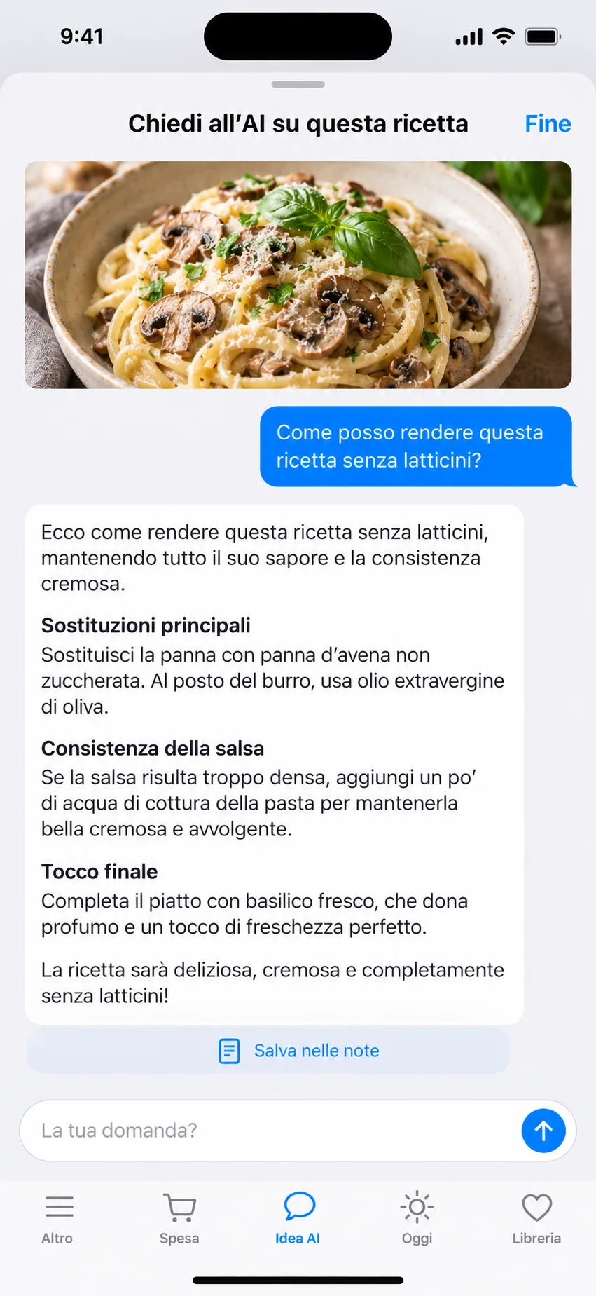 Strumenti utili in ogni ricetta salvata